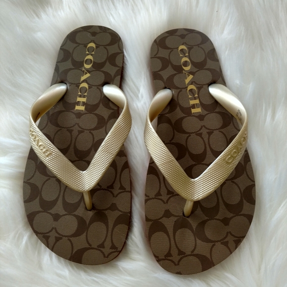 Coach Shoes - Coach Signature Flip Flops